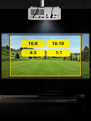 Multiple screen options to fit different aspect ratios